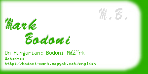mark bodoni business card